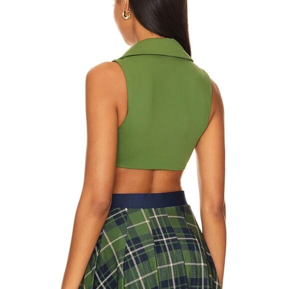 WeWoreWhat Polo Bra in Court Green Size Large NWT - Picture 3 of 10